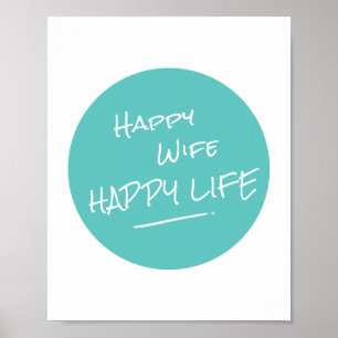 Poster La vie heureuse d'épouse heureuse indiquant la