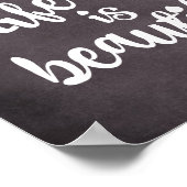 Poster La vie inspirante est une belle citation (Coin)