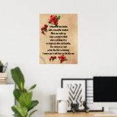 Poster La Vie Inspirante Est Une Citation Bénéfique (Bureau à domicile)