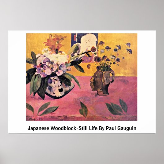 Poster La Vie Japonaise De Bois De Bois Par Paul Gauguin (Devant)