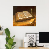 Poster La Vie morte avec la Bible par Vincent van Gogh (Bureau à domicile)