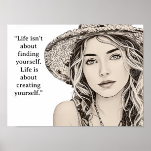 Poster "La vie ne consiste pas à se trouver soi-même. La 