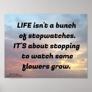 Poster "La vie n'est pas un tas de montres d'escalier"