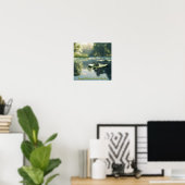 Poster La vie paisible en étang : Frog sur Lily Pad (Bureau à domicile)