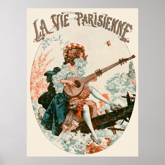 Poster La Vie Parisienne - Aubade au printemps (Devant)