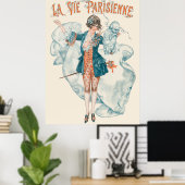 Poster La vie parisienne - Avril (Bureau à domicile)