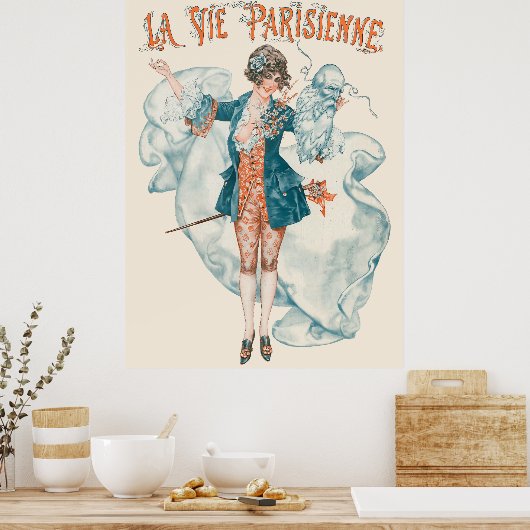 Poster La vie parisienne - Avril (Cuisine)