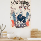 Poster La Vie Parisienne - Drapeaux (Cuisine)