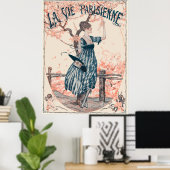 Poster La Vie Parisienne - Fleurs de lecture (Bureau à domicile)