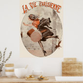 Poster La Vie Parisienne - Partir, c'est... un peu. (Cuisine)