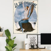 Poster La Vie Parisienne - Sur La Plage de Deauville, Le (Bureau à domicile)