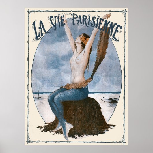 Poster La Vie Parisienne - Sur La Plage de Deauville, Le (Devant)