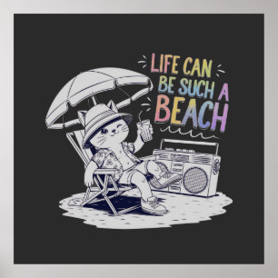 Poster La vie peut être une telle plage amusante et la vi