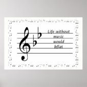 Poster "La vie sans musique serait ♭" (Devant)