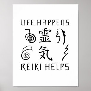 Poster La vie se passe Reiki aide   Reiki Master Gift