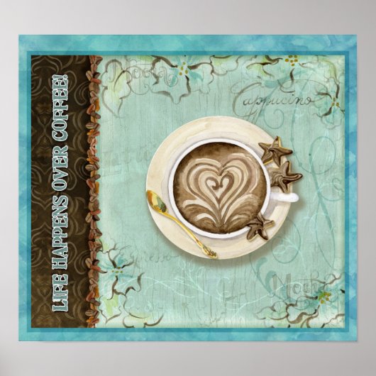 Poster La vie sur le café, par Audrey Jeanne Roberts (Devant)