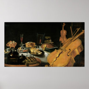 Poster La vie toujours avec des instruments de musique,