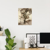 Poster La vieille femme dans le bois par Arthur Rackham (Bureau à domicile)