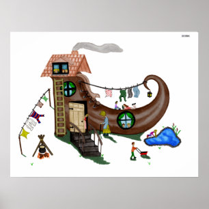 Poster La Vieille Femme Dans Le Soulier
