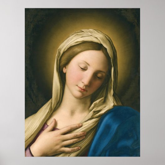 Poster La Vierge à la prière par Sassoferrato, Religieux (Devant)