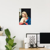 Poster La Vierge à la prière, un paysage au-delà (Bureau à domicile)