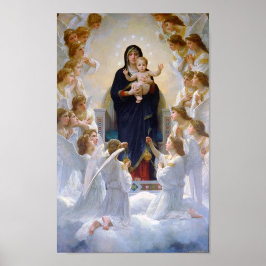 Poster La Vierge aux Anges, Bouguereau (Devant)