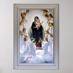 Poster La Vierge aux anges par William Adolphe Bouguere