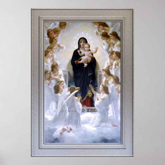 Poster La Vierge aux anges par William Adolphe Bouguere (Devant)