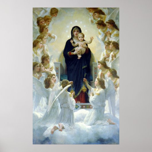 Poster La Vierge aux anges, William Bouguereau (Devant)