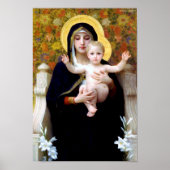 Poster La Vierge de la Lily, Bouguereau (Devant)