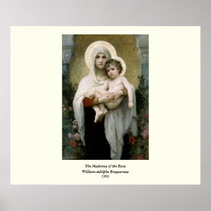Poster La Vierge des Roses de Bouguereau (1903)