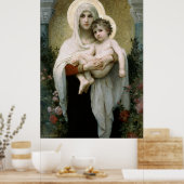 Poster La Vierge des Roses de Bouguereau (1903) (Cuisine)