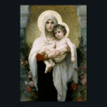 Poster La Vierge des Roses de Bouguereau (1903)<br><div class="desc">A classic artwork that has passed into the public domain and makes wonderful toxits and other products. This classical scene is typical bouguereau in its depiction of a religious theme. Along with his Interpretations of pastoral French themes, religion recurred in his works. William-Adolphe Bouguereau (novembre 30, 1825 - août 19,...</div>