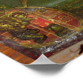 Poster La Vierge du feu Bush, du Mont Athos (Coin)