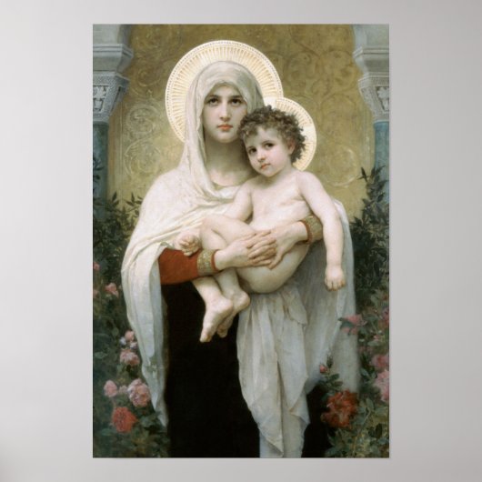 Poster La Vierge du Noël Rose (Devant)