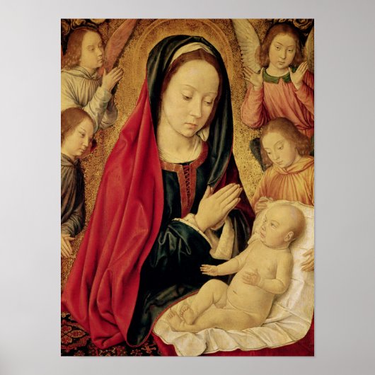 Poster La Vierge et l'enfant adoré par les anges (Devant)