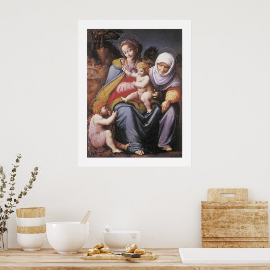 Poster La Vierge et l'Enfant avec Sainte Elizabeth (Cuisine)