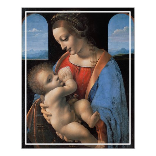 Poster La Vierge Marie allaite Le Christ Enfant-324 (Devant)