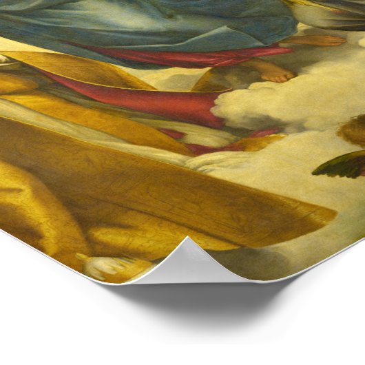 Poster La Vierge Sixtine de Raphael (Coin)