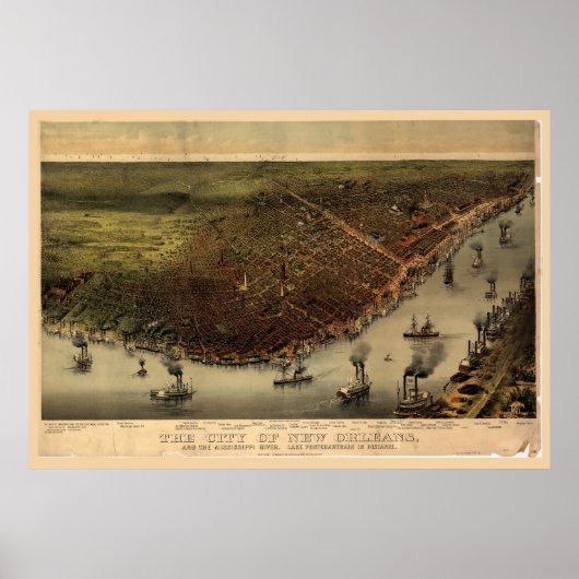 Poster La ville de La Nouvelle-Orléans (1885) (Devant)