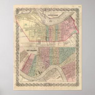 Poster La ville de Louisville, Kentucky