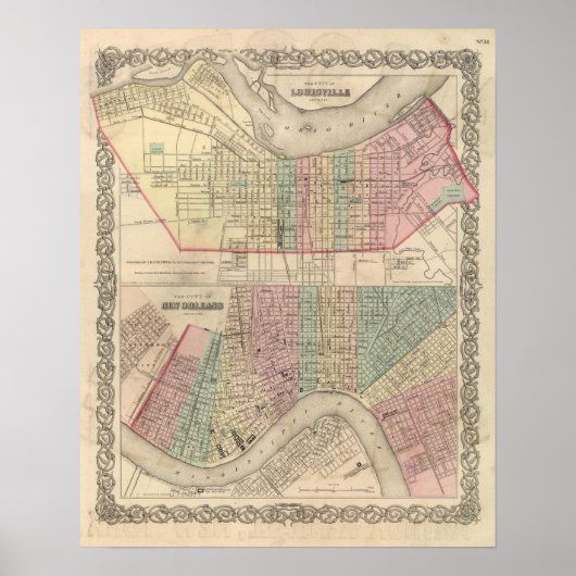 Poster La ville de Louisville, Kentucky (Devant)