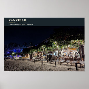 Poster La ville de pierre de Zanzibar après la tombée de