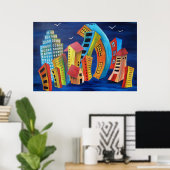 Poster La ville flottante (Bureau à domicile)