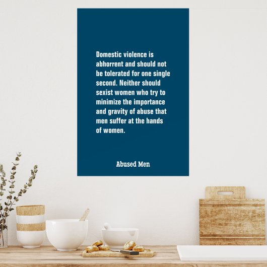 Poster La Violence Domestique Est Abhorrante Et Devrait . (Cuisine)