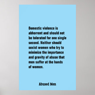 Poster La Violence Domestique Est Abhorrante Et Devrait .