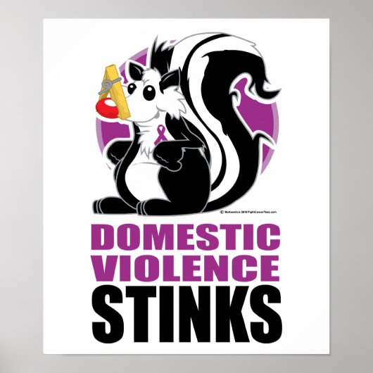 Poster La violence domestique pue (Devant)