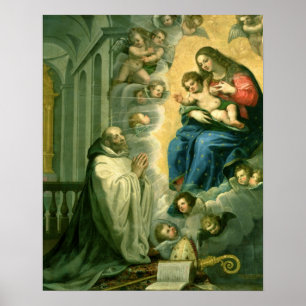 Poster La vision de St Bernard, 1634