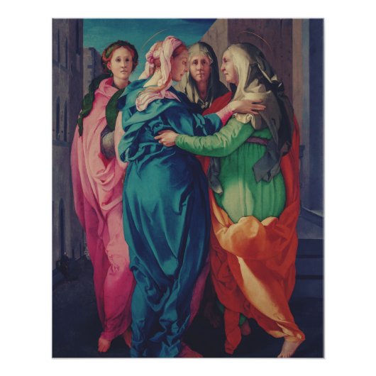 Poster La Visitation par Pontormo Art Fin Maniériste (Devant)