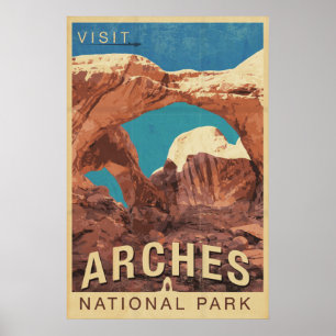 Poster La visite arque l'affiche de Vintage voyage de